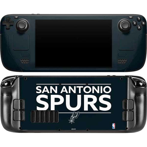NBA San Antonio Spurs Standard - Black Steam Deck Handheld Gaming Computer OLED Skin