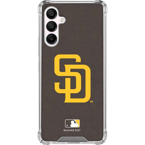 MLB San Diego Padres - Solid Distressed Galaxy A16 5G Clear Case