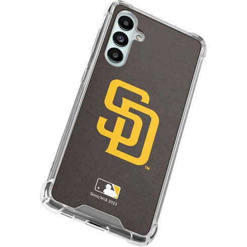 MLB San Diego Padres - Solid Distressed Galaxy A16 5G Clear Case