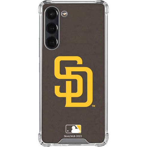 MLB San Diego Padres - Solid Distressed Galaxy S24 FE Clear Case
