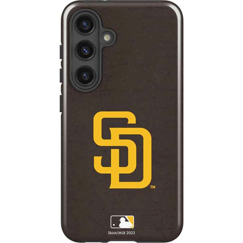MLB San Diego Padres - Solid Distressed Galaxy S25 Impact Case
