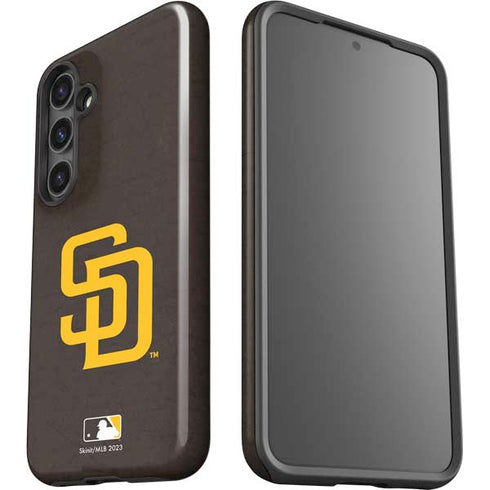 MLB San Diego Padres - Solid Distressed Galaxy S25 Impact Case