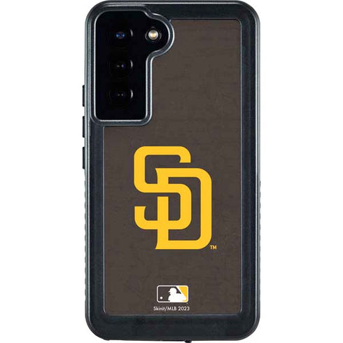 MLB San Diego Padres - Solid Distressed Galaxy S24 Plus Waterproof Case