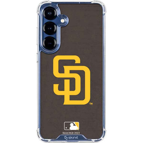 MLB San Diego Padres - Solid Distressed Galaxy S25 Clear Case