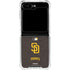 MLB San Diego Padres - Solid Distressed Galaxy Z Flip6 Clear Case
