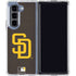 MLB San Diego Padres - Solid Distressed Galaxy Z Fold5 5G Clear Case
