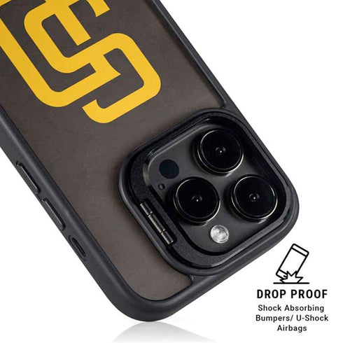 MLB San Diego Padres - Solid Distressed iPhone 13 Pro Kickstand Case