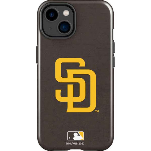 MLB San Diego Padres - Solid Distressed iPhone 15 Impact Case