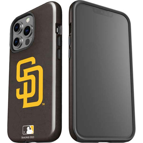 MLB San Diego Padres - Solid Distressed iPhone 15 Pro Impact Case