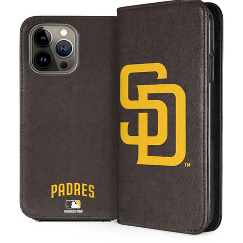 MLB San Diego Padres - Solid Distressed iPhone 15 Pro Max Folio Case