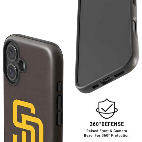 MLB San Diego Padres - Solid Distressed iPhone 16 Magsafe Impact Case