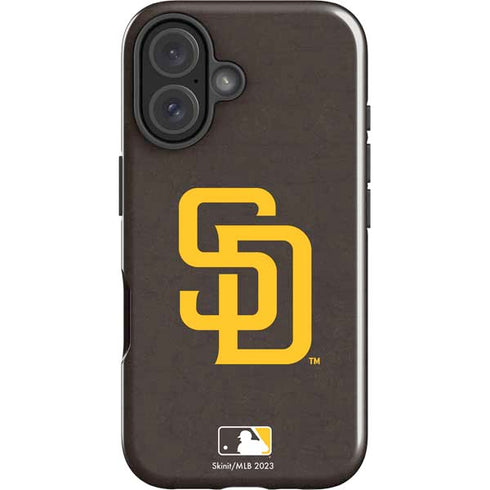 MLB San Diego Padres - Solid Distressed iPhone 16 Plus Impact Case