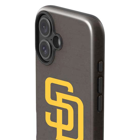 MLB San Diego Padres - Solid Distressed iPhone 16 Plus Impact Case