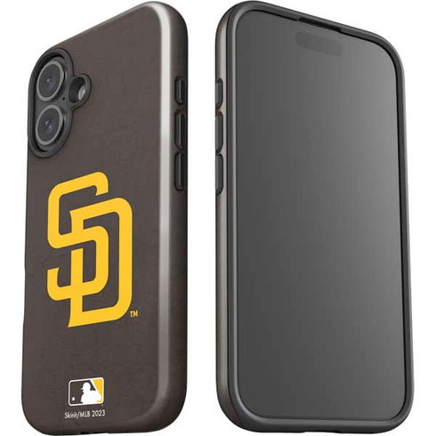 MLB San Diego Padres - Solid Distressed iPhone 16 Plus Impact Case