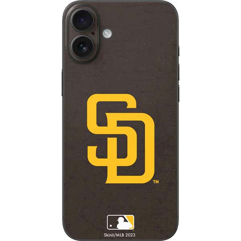MLB San Diego Padres - Solid Distressed iPhone 16 Plus Skin