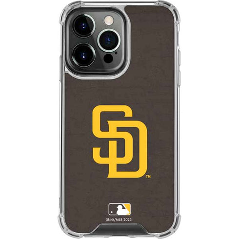 MLB San Diego Padres - Solid Distressed iPhone 16 Pro Clear Case