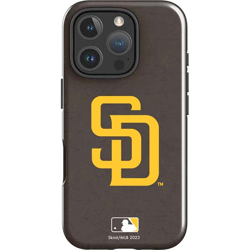 MLB San Diego Padres - Solid Distressed iPhone 16 Pro Impact Case