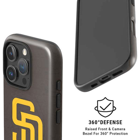 MLB San Diego Padres - Solid Distressed iPhone 16 Pro Magsafe Impact Case