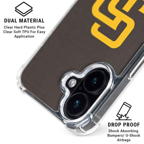 MLB San Diego Padres - Solid Distressed iPhone 17 Clear Case