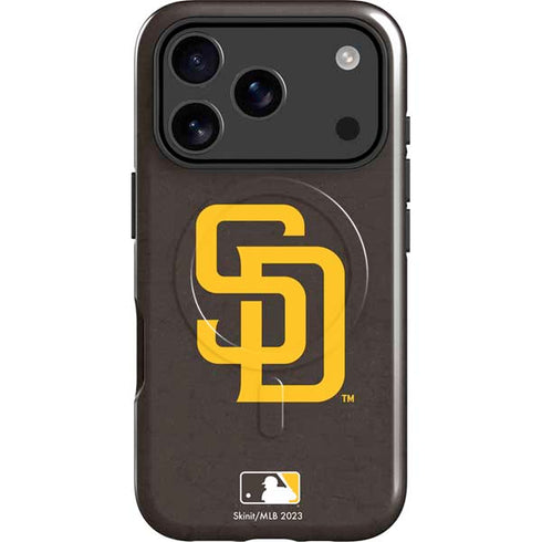 MLB San Diego Padres - Solid Distressed iPhone 17 Pro Magsafe Impact Case