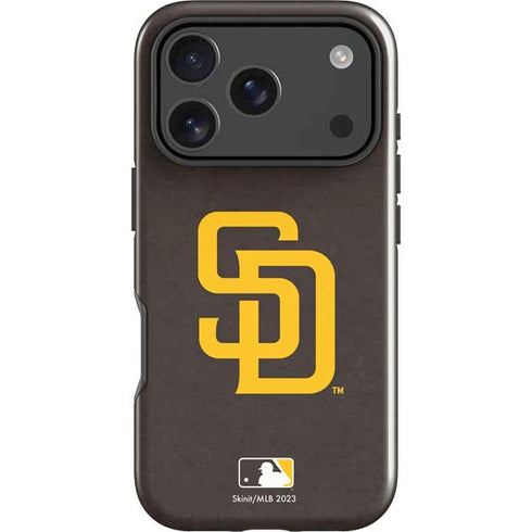 MLB San Diego Padres - Solid Distressed iPhone 18 Pro Impact Case