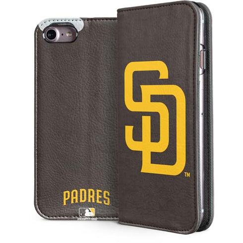 MLB San Diego Padres - Solid Distressed iPhone 7 Folio Case