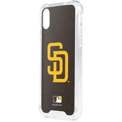 MLB San Diego Padres - Solid Distressed iPhone XS Clear Case