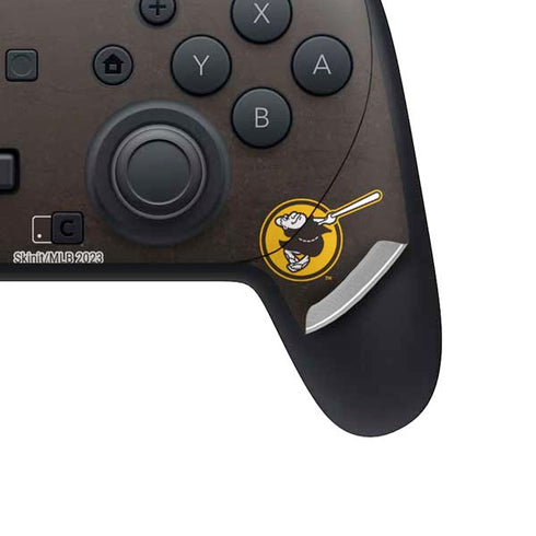 MLB San Diego Padres - Solid Distressed Nintendo Switch 2 (2025) Pro Controller Skin