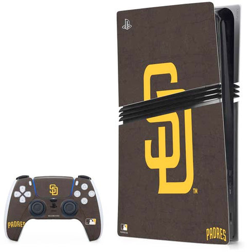 MLB San Diego Padres - Solid Distressed PlayStation PS5 Skins