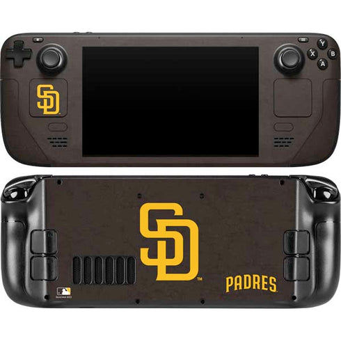 MLB San Diego Padres - Solid Distressed Steam Deck Handheld Gaming Computer Skin