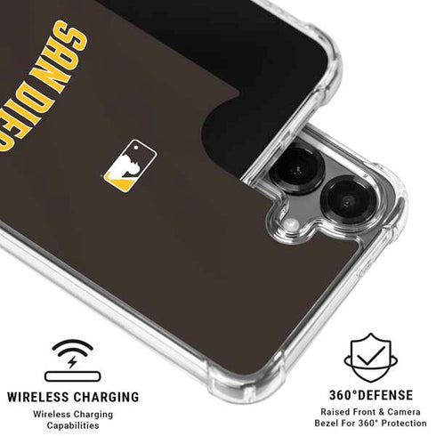 MLB San Diego Padres Alternate Jersey Galaxy S26 Plus Clear Case