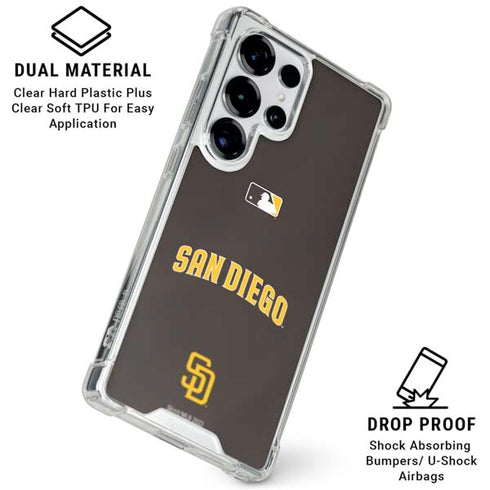 MLB San Diego Padres Alternate Jersey Galaxy S26 Ultra Clear Case