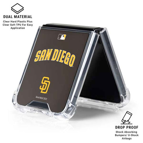 MLB San Diego Padres Alternate Jersey Galaxy Z Flip6 Clear Case