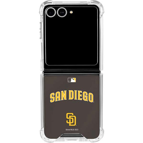 MLB San Diego Padres Alternate Jersey Galaxy Z Flip7 Clear Case