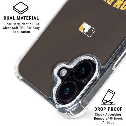 MLB San Diego Padres Alternate Jersey iPhone 16 Plus Clear Case