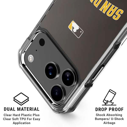 MLB San Diego Padres Alternate Jersey iPhone 17 Pro Max Clear Case
