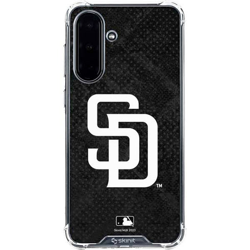 MLB San Diego Padres Dark Wash Galaxy A36 5G Clear Case