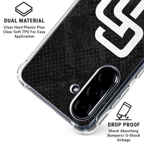 MLB San Diego Padres Dark Wash Galaxy A36 5G Clear Case