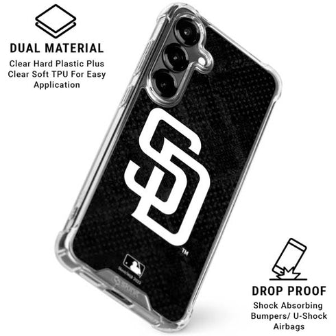 MLB San Diego Padres Dark Wash Galaxy S26 Plus Clear Case