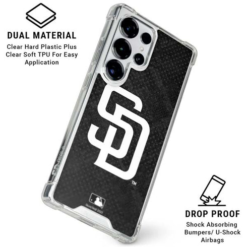 MLB San Diego Padres Dark Wash Galaxy S26 Ultra Clear Case