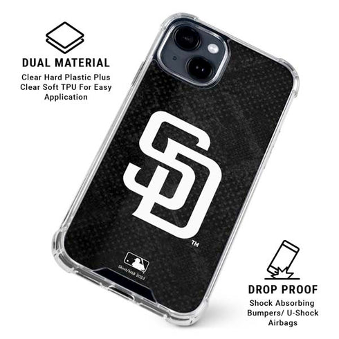 MLB San Diego Padres Dark Wash iPhone 15 Clear Case
