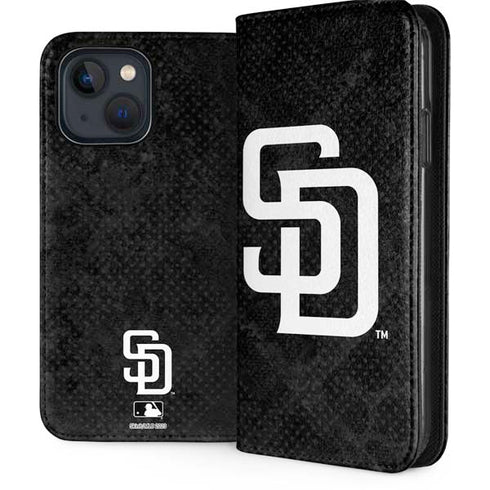 MLB San Diego Padres Dark Wash iPhone 15 Plus Folio Case
