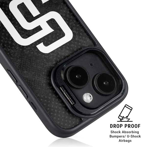 MLB San Diego Padres Dark Wash iPhone 15 Plus Kickstand Case
