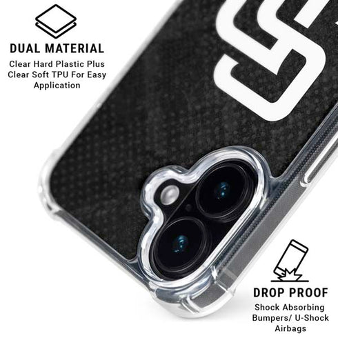 MLB San Diego Padres Dark Wash iPhone 16 Clear Case