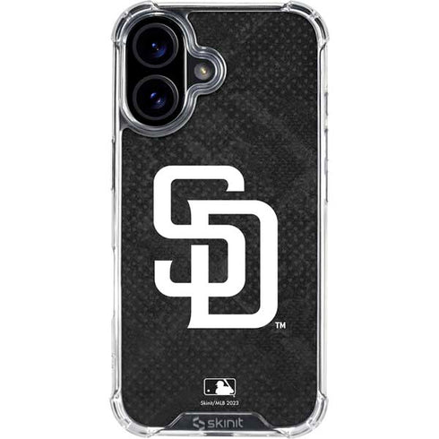 MLB San Diego Padres Dark Wash iPhone 16 Plus Clear Case