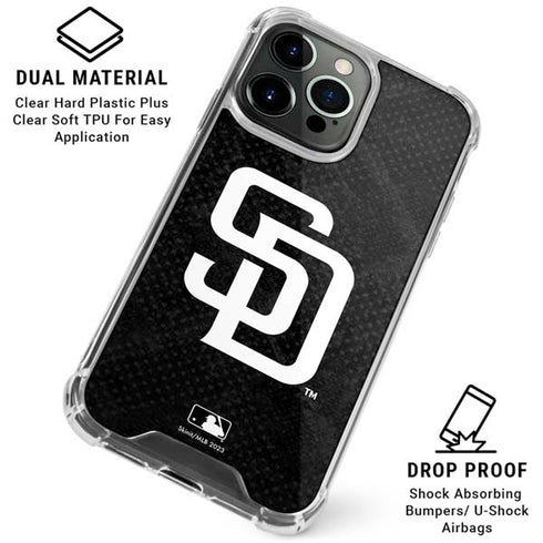 MLB San Diego Padres Dark Wash iPhone 16 Pro Clear Case