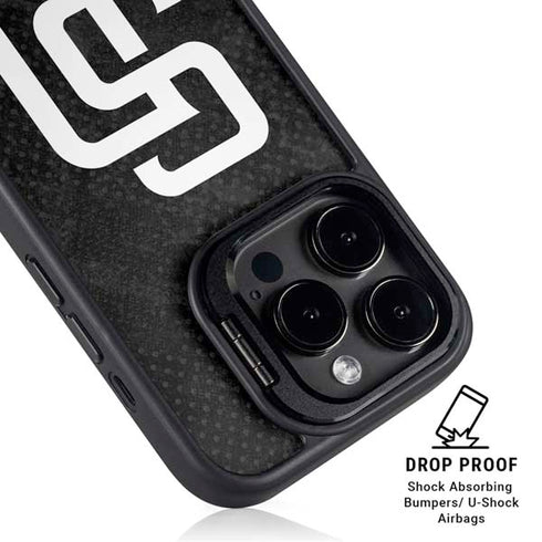 MLB San Diego Padres Dark Wash iPhone 16 Pro Kickstand Case