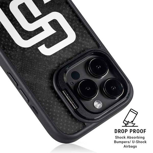 MLB San Diego Padres Dark Wash iPhone 16 Pro Max Kickstand Case