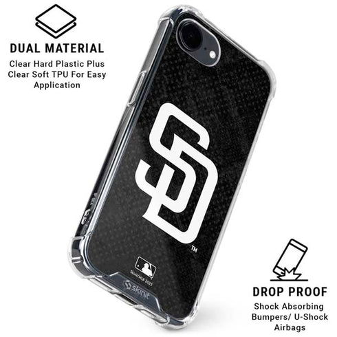 MLB San Diego Padres Dark Wash iPhone 16e Clear Case