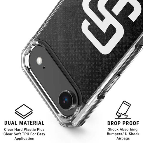 MLB San Diego Padres Dark Wash iPhone 17 Air Clear Case